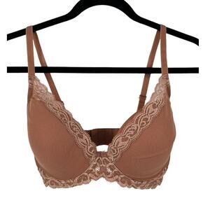 Natori bra 730023 Feathers underwire contour light brown size 32DDD 32F